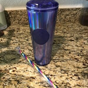 Starbucks Shimmering Blue Tumbler with Straw